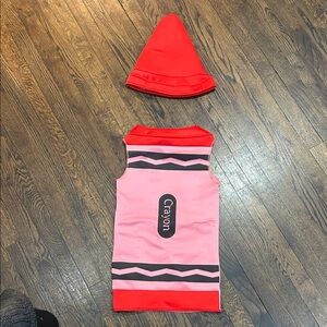 Crayon Costume with Hat in Red and Pink Toddler 4 (3-4)